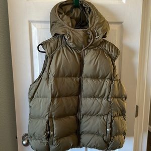 Eddie Bauer Olive Green Down Vest XXL